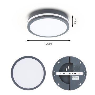 Brilagi - Светодиодный уличный светильник BENE LED/24W/230V диаметр 26 см IP54