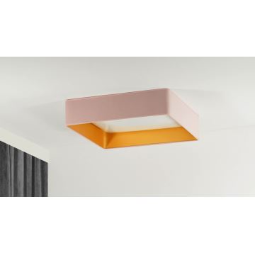 Brilagi - Світлодіодний стельовий світильник з регулюванням яскравості VELVET SQUARE SMART LED/36W/230V 2700-6500K Wi-Fi Tuya + пульт дистанційного керування рожевий