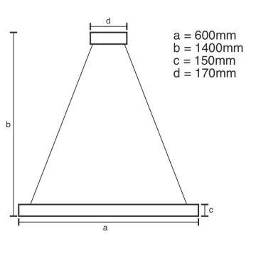 Brilagi - Кришталева підвісна LED люстра з регулюванням яскравості HALO LED/40W/230V + пульт дистанційного керування