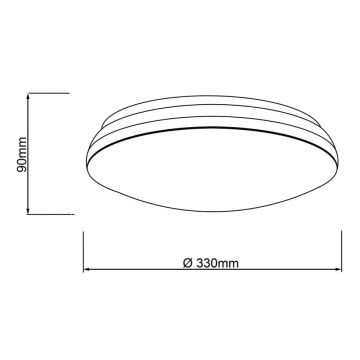 Brilliant - Стельовий RGBW-світильник з регулюванням яскравості MIDWAY LED/14W/230V 3100-6500K Wi-Fi Tuya + пульт дистанційного керування