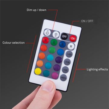 Brilo - LED RGB Стрічка з регулюванням яскравості 6,6м LED/6W/USB + пульт дистанційного керування