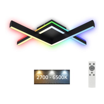Brilo - LED RGBW Пристельова люстра з регулюванням яскравості FRAME 2xLED/9W/230V 2700-6500K + пульт дистанційного керування