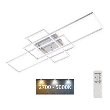 Brilo - Пристельова LED люстра з регулюванням яскравості FRAME LED/51W/230V 2700-5000K хром + пульт дистанційного керування