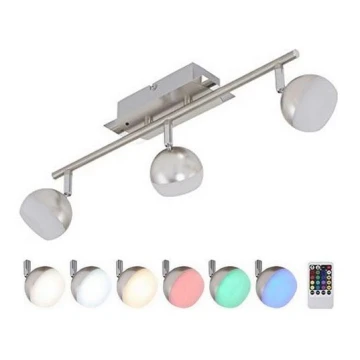 Briloner 2040-032 - LED RGB Точковий світильник з регульованою яскравістю 3xLED/3,3W/230V + ПУ