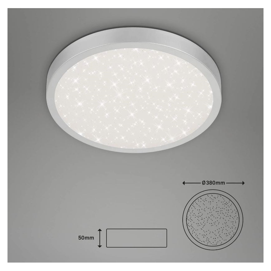 Briloner 3071-014 - Светодиодный потолочный светильник RUNA LED/24W/230V серебристый