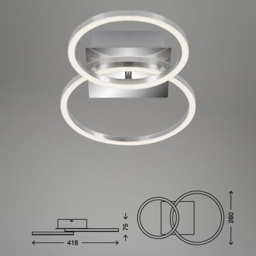 Briloner 3110-018 - Стельовий LED світильник з регулюванням яскравості FRAMES LED/16W/230V