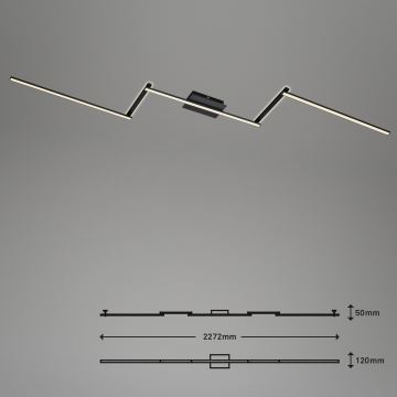 Briloner 3501-015 - Пристельова LED люстра STAFF 5xLED/4,8W/230V чорний