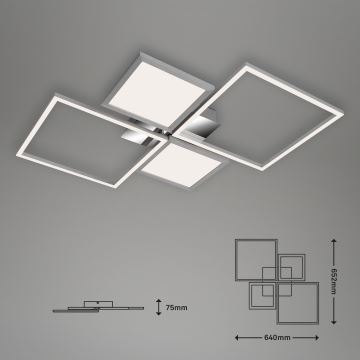 Briloner 3530-018 - Пристельова LED люстра з регулюванням яскравості FRAME LED/40W/230V 3000-6500K + пульт дистанційного керування