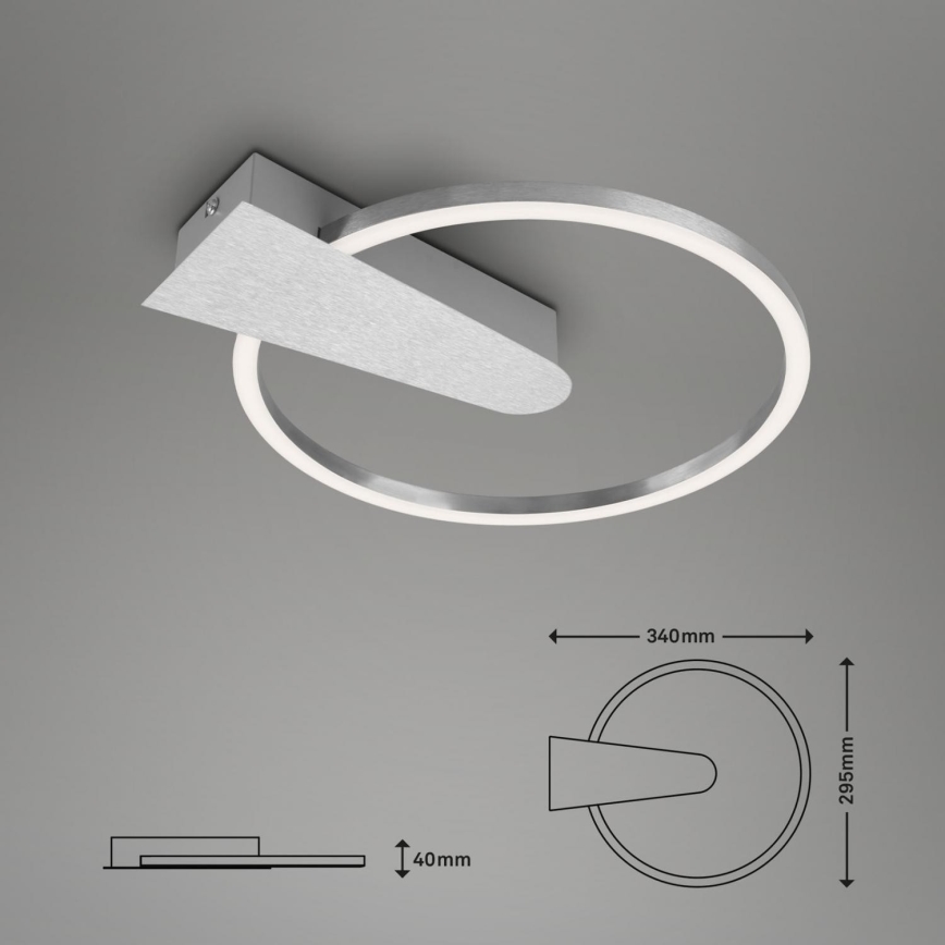 Briloner 3542-018 - Светодиодный потолочный светильник с регулированием яркости NICO LED/12W/230V хром