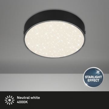 Briloner 7072-415 - Стельовий LED світильник STAR SKY LED/11W/230V 4000K діаметр 15 см чорний