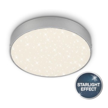 Briloner 7073-414 - Стельовий LED світильник STAR SKY LED/16W/230V 4000K діаметр 21 см срібний