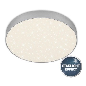 Briloner 7074-414 - Стельовий LED світильник STAR SKY LED/21W/230V 4000K діаметр 28 см срібний