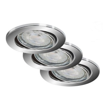 Briloner 7148-038 - Набор 3x светодиодных диммируемых светильника для ванной комнатыt 1xGU10/5W/230V IP23