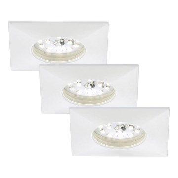 Briloner 7205-036 - НАБОР 3x Светодиодный встроенный светильник для ванной комнаты ATTACH LED/5W/230V IP44 белый