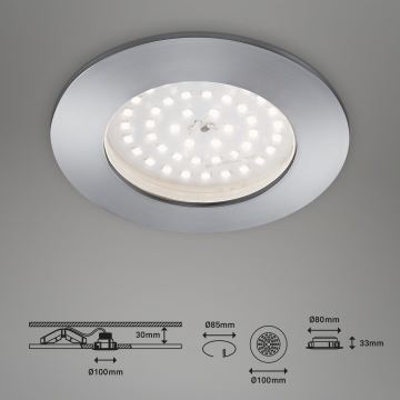 Briloner 7206-019 - Светодиодный встроенный светильник для ванной комнаты ATTACH LED/10,5W/230V IP44