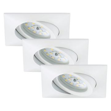 Briloner 7210-036 - НАБОР 3x Светодиодный встроенный светильник для ванной комнаты ATTACH LED/5W/230V IP23 белый