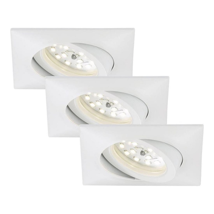 Briloner 7210-036 - НАБОР 3x Светодиодный встроенный светильник для ванной комнаты ATTACH LED/5W/230V IP23 белый