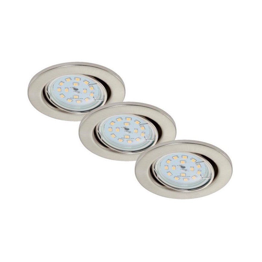 Briloner 7220-032- Комплект 3x LED Вбудований стельовий світильник для ванної FIT 1xGU10/5W/230V