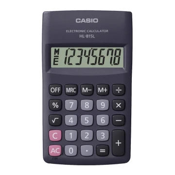 Casio - Калькулятор кишеньковий 1xLR6 сірий