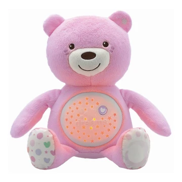 Chicco - Проектор з мелодією BABY BEAR 3xAAA рожевий