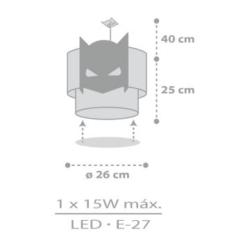 Dalber 61802 - Детская люстра DARK HERO 1xE27/15W/230V