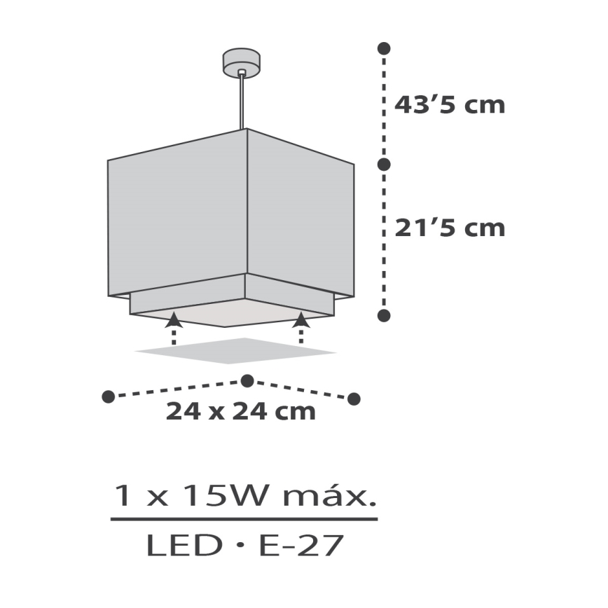 Dalber 63372 - Детская люстра LITTLE PIXEL 1xE27/15W/230V