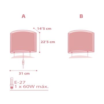 Dalber 81198S - Дитяче настінне освітлення LIGHT FEELING 1xE27/60W/230V