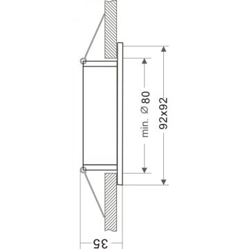 Deko-Light 110022 - Встроенный светильник SIRRAH 1xGU5,3-MR16/35W/12V