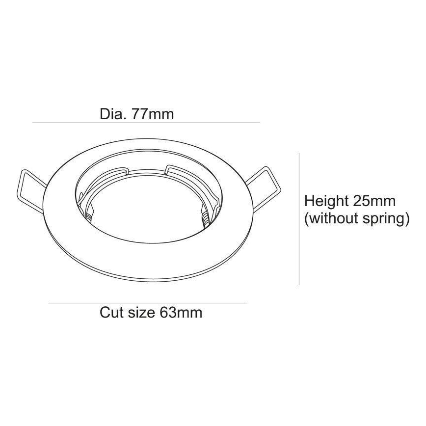 Deko-Light 120017 - Вбудований стельовий світильник RUND 1xGU5,3-MR16/35W/12V білий