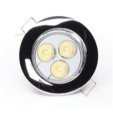 Deko-Light 120018 - Вбудований стельовий світильник RUND 1xGU5,3-MR16/35W/12V глянцевий хром