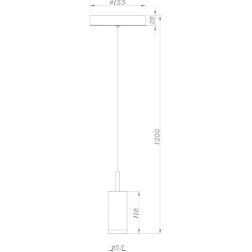 Deko-Light 348037 - Світлодіодна підвісна люстра з регулюванням яскравості DABIH LED/7,2W/230V 3000K білий