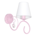 Детский настенный светильник LAURA 1xE14/60W/230V светло-розовый