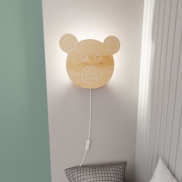 Детский настенный светильник TED 1xE14/10W/230V медведь