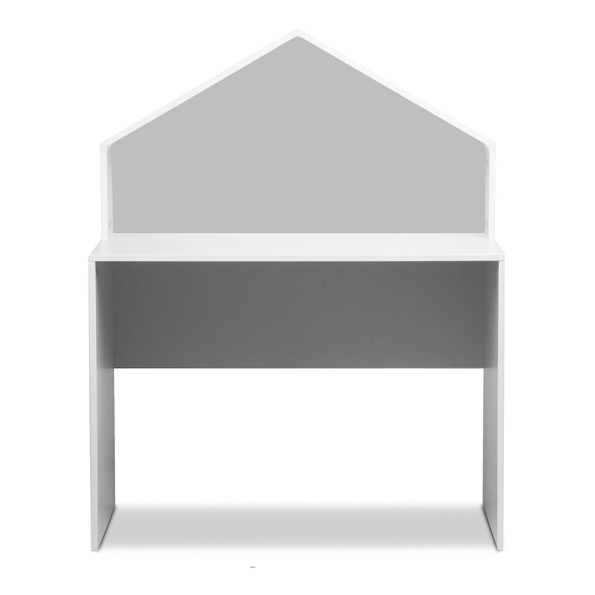 Детский письменный стол MIRUM 126x100 см белый/серый