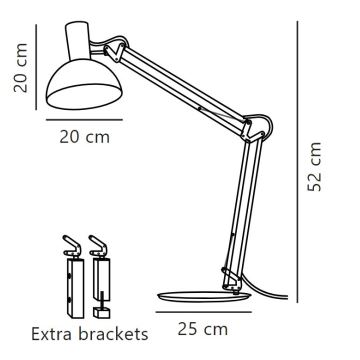 DFTP by Nordlux - Настольная лампа ARKI 1xE27/60W/230V черный