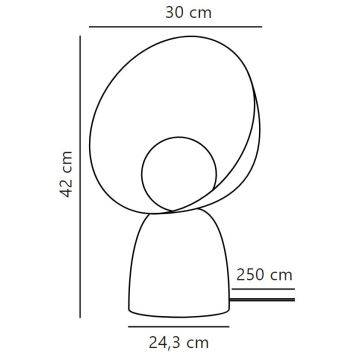 DFTP by Nordlux - Настольная лампа HELLO 1xE14/25W/230V черный