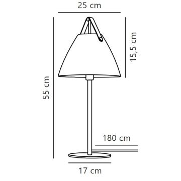 DFTP by Nordlux - Настольная лампа STRAP 1xE27/40W/230V белый