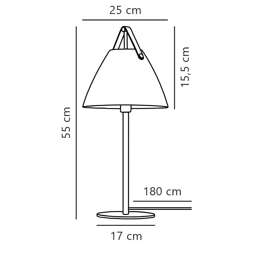 DFTP by Nordlux - Настольная лампа STRAP 1xE27/40W/230V черный