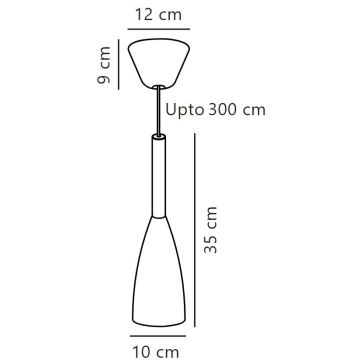 DFTP by Nordlux - Подвесная люстра PURE 1xE27/40W/230V диаметр 10 см черный/орех