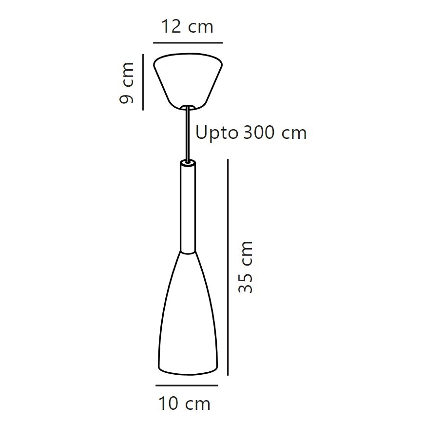 DFTP by Nordlux - Подвесная люстра PURE 1xE27/40W/230V диаметр 10 см черный/орех