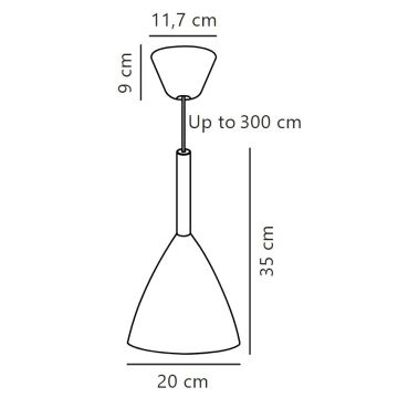 DFTP by Nordlux - Подвесная люстра PURE 1xE27/40W/230V диаметр 20 см белый/пепел