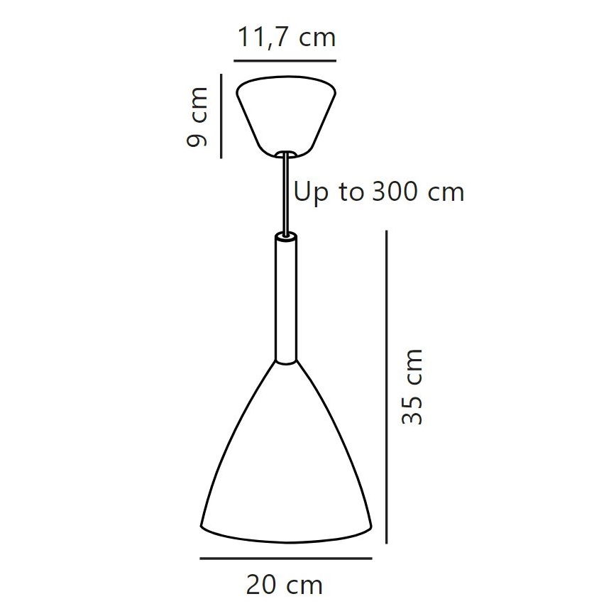 DFTP by Nordlux - Подвесная люстра PURE 1xE27/40W/230V диаметр 20 см белый/пепел