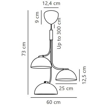 DFTP by Nordlux - Подвесная люстра TULLIO 3xE14/25W/230V белый