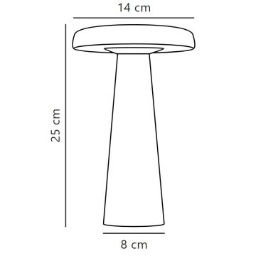 DFTP by Nordlux - Светодиодная уличная настольная лампа с регулированием яркости ARCELLO LED/2,8W/3,7V IP54