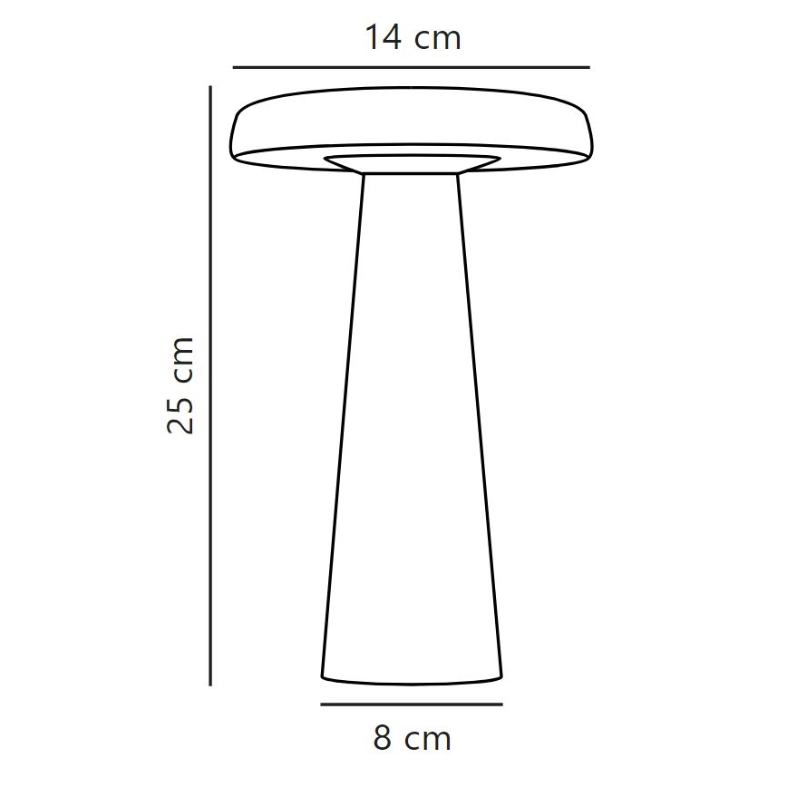 DFTP by Nordlux - Светодиодная уличная настольная лампа с регулированием яркости ARCELLO LED/2,8W/3,7V IP54