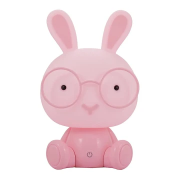 Дитячий світлодіодний нічник з регульованою яскравістю LED/2,5W кролик рожевий