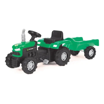 Дитячий трактор з прицепом чорний/зелений