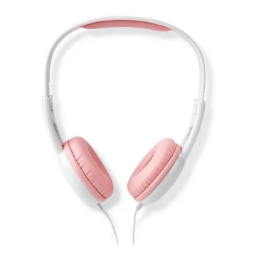 Дротові навушники рожевий / білий