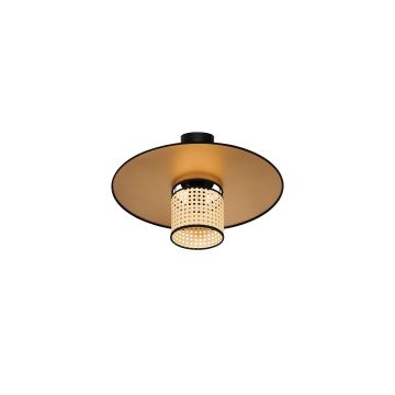 Duolla - Припотолочная люстра TOKYO RATTAN 1xE27/15W/230V золотистый/ротанг