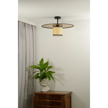 Duolla - Пристельова люстра TOKYO RATTAN 1xE27/15W/230V золотий/ротанґ